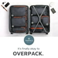 thumbnail image 3 of Large Packing Cubes for Travel-Extra Large Compression Packing Cube Luggage Organizers 7 Piece Set-Ultralight, Expandable/Compression Bags for Clothes by TRIPPED Travel Gear (Grey/Orange), 3 of 4