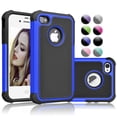 thumbnail image 1 of iPhone SE Case, iPhone 5S Case Cover, iPhone 5 5S SE 5SE Case Shock Absorbing Hybrid Defender Rugged Cover Skin Shell Hard Plastic Outer & Rubber Silicone Inner, 1 of 4