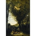 thumbnail image 2 of Jean-Baptiste-Camille Corot 13x18 Gold Ornate Wood Frame and Double Matted Museum Art Print Titled - Saint Sebastian Succored by the Holy Women (1874), 2 of 4