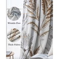 thumbnail image 3 of Leaf Flower Kitchen Curtains Vintage Farmhouse Botanical Plant Floral Cafe Short Curtains for Bathroom Blackout Window Curtain Grommet Small Window Treatment Drapes for Bedroom Living Room 52"x45"x2, 3 of 9