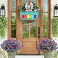 thumbnail image 6 of Summer Door Hanger Welcome Door Sign Hello Summer Door Hanger Round Front Door Wreath Front Door Farmhouse With Wreath Bow Spring Wreaths For Front Door Outside Hanger Decor, 6 of 8