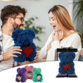 thumbnail image 3 of Oso de peluche XCF con forma de rosa azul real, 3 of 4