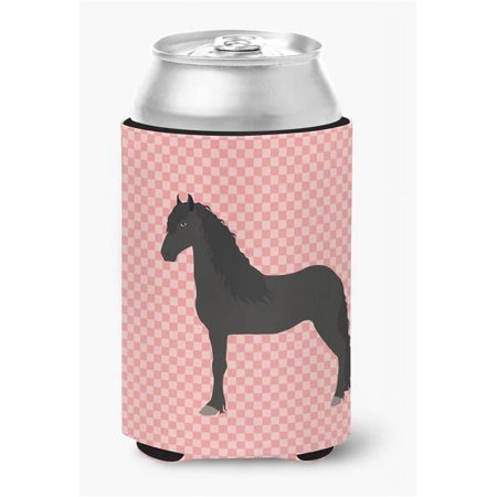 

Friesian Horse Pink Check Can or Bottle Hugger - Pink