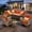 Coarse Orange Red, variant on Toject Patio Furniture 8 Pieces All Weather Wicker Patio Conversation Set with Solar Powered Coffee Table Outside Furniture Outdoor Sectional with Swivel Chairs for Backyard, Navy Blue