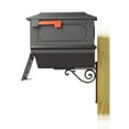 thumbnail image 3 of Special Lite Products TC-BWN-FS-2017-BLK Kingston Curbside Mailbox with  s Paper Tube & Baldwin Front Single Mailbox Mounting Bracket - Black, 3 of 4