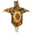 thumbnail image 2 of BZSMCE Wearable Blanket Hoodie Fashion Golden Sunflower Patterns Home Wear, 2 of 7