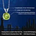 thumbnail image 2 of Gem Stone King 14K White Gold Green Peridot Pendant Necklace for Women | 0.85 Cttw | Gemstone August Birthstone | Round 6MM | With 18 inch Chain, 2 of 6