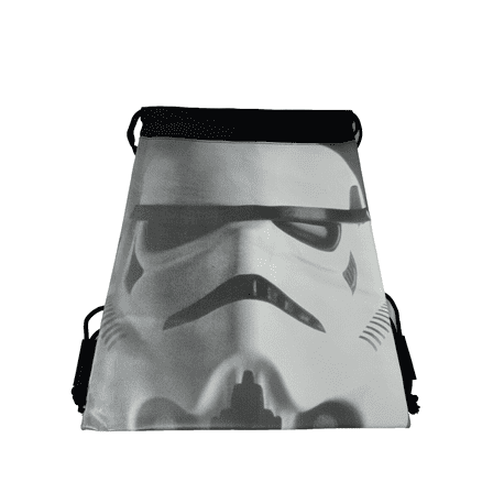 Star Wars Drawstring Backpack School Sport Grey Gym Bag