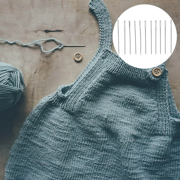 SWETRACE 11Pcs Hand Crochet Tool Set Circular Knitting Needles in Silver for Housewives and Beginners