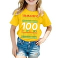 thumbnail image 2 of Letdown 100th Day of School Kids 100 Days Math Numbers T-Shirt Funny School Boys Girls Kids Gift 100 Days of School T-Shirts (Yellow,10-11 Years), 2 of 4