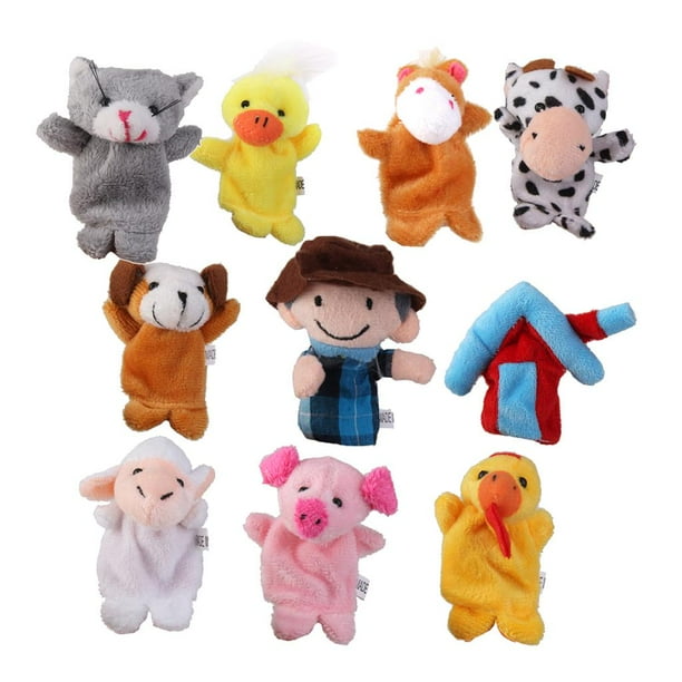 Títeres de Cuentos Animal Juguete para Niño Bebé - Old Animal (10 pcs) Hugo Fam Animal