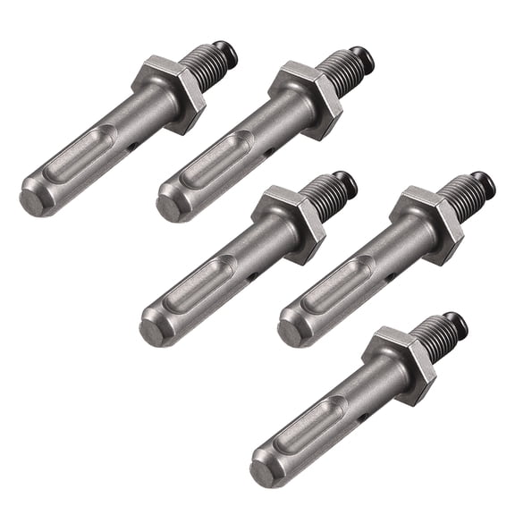 to 3/8-Inch Thread Keyless Drill Chuck Adapter Round Shank 5pcs