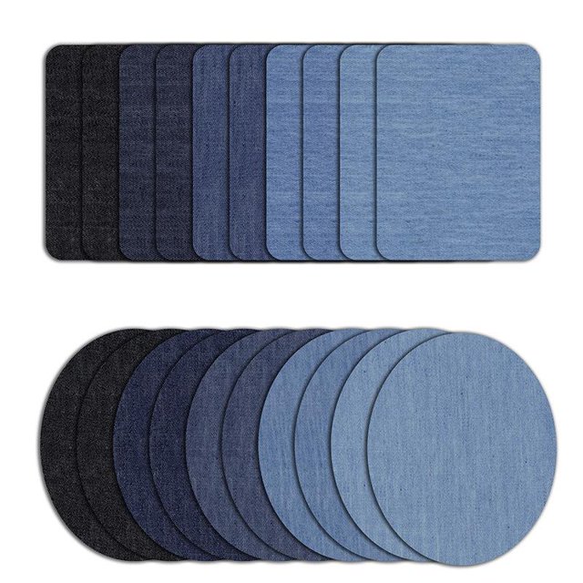 25/20/5 uds parches de mezclilla DIY hierro en parches de mezclilla para el codo pantalones de reparación para ropa de mezclilla pantalones insignias ropa tela de costura Tan Jianjun unisex