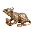 thumbnail image 2 of Estatua de ratones con té de maíz, decoración de escritorio para mascotas, estantería, colgante de regalo, símbolo de la , adorno de latón para, 2 of 9