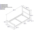 thumbnail image 3 of Pemberly Row Twin XL Traditional Styled Wooden Bed in Espresso, 3 of 7