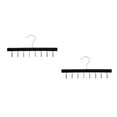 thumbnail image 6 of Raindrops 2pcs Wooden Belt Hanger Closet Multifunctional Tie And Belt Organizer With Hooks For Scarves Belts And Ties, 6 of 8