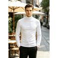 thumbnail image 2 of Men Casual Turtleneck Slim Fit Basic Tops Lightweight Long Sleeves Top Underwear Male Blouse T-Shirt, 2 of 6