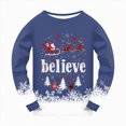 thumbnail image 5 of NOLDARESToddler Boys Girls Christmas Printed Pajamas Kids 2 Piece Train Kids Pjs Sleepwear Clothes Set X111-Navy, 5 of 5