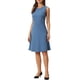 thumbnail image 2 of INSPIRE CHIC Vestidos Midi A-Line Sin Mangas de Color Sólido para Mujeres en el Trabajo M Azul Grisáceo, 2 of 6