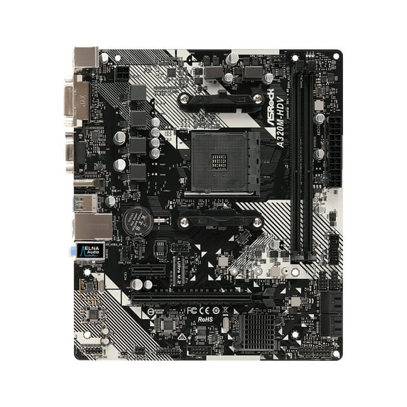 Asrock AM4 AMD A320M-HDV Micro ATX DDR4-SDRAM Motherboard Socket AM4
