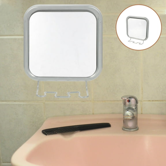 COSMOBETTY Hanging Shower Mirror with Fogless Suction 1Pcs for Bathroom and Porch 17X15.5X4in