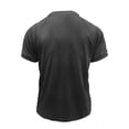 thumbnail image 5 of Men's casual fashion short-sleeved ribbed T-shirt round neck thin slim T-shirt summer solid color top, 5 of 7
