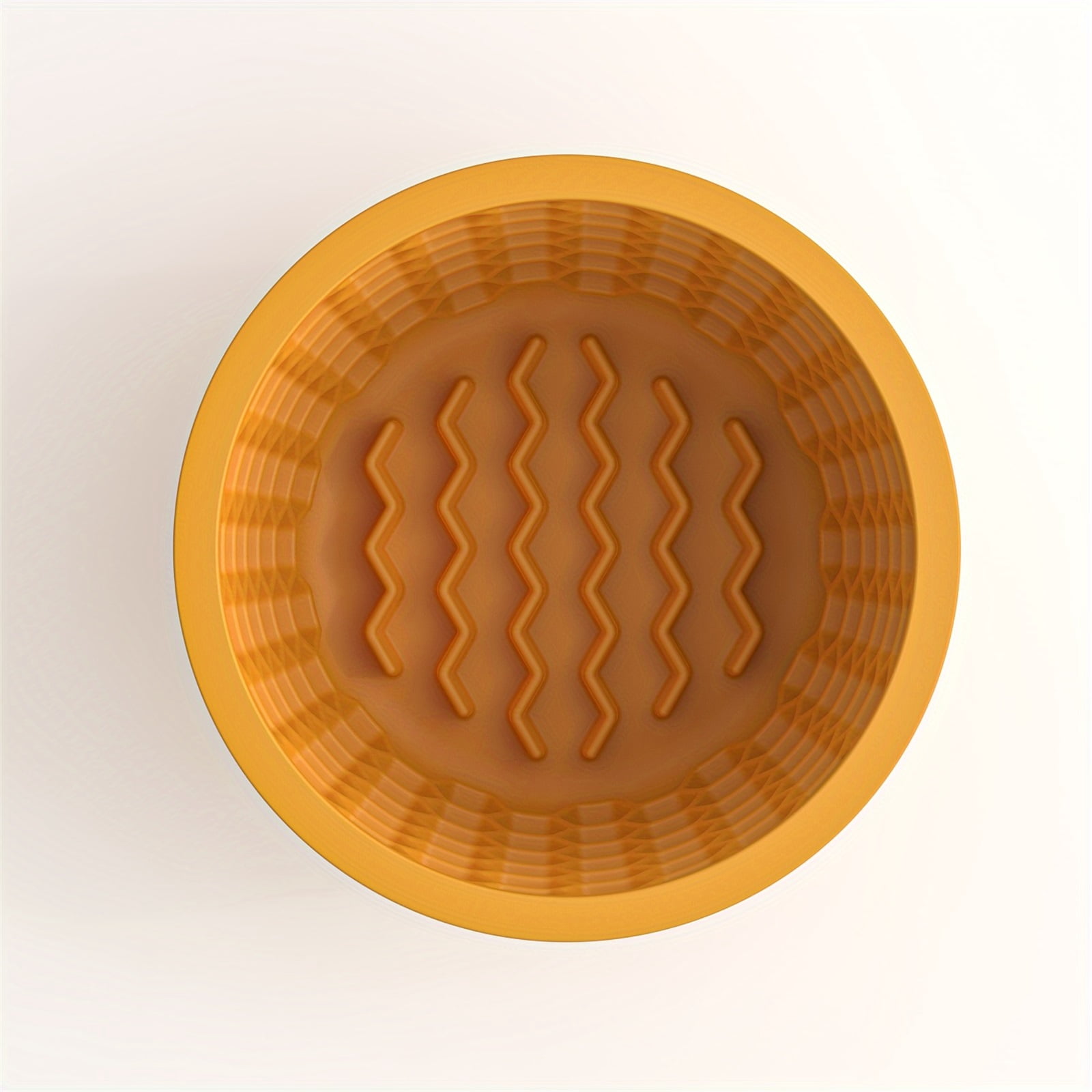 Yellow Small Dog Slow Feeder Bowl - Pet Slow Eating Bowl with Suction Cups Anti-Choking Slow Feeder, Dog Cat Licking Bowl - for Small Dogs Cats, Slow Down Eating, Prevents Choking, Easy to Clean