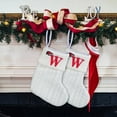 thumbnail image 5 of Beautynvta 26 Initial Letters Christmas Stockings, 7.8'' Embroidered Letter Knit White Christmas Stocking, Personalized Letter Stocking for Holiday Decoration and Xmas Tree Fireplace, W, 5 of 5