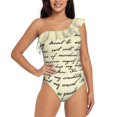 thumbnail image 5 of Alex & John Letter Deep V-Neck Halter One-Piece Swimsuit Ladies Monokini Beach Bathing Suits Swimwear Alexander John Laurens, 5 of 5