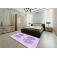 thumbnail image 5 of Ahgly Company Machine Washable Indoor Rectangle Transitional Heliotrope Purple Area Rugs, 3' x 5', 5 of 7