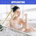 thumbnail image 2 of Vocoste 2 Pcs Bath Brush, Back Scrubber Wood for Shower with Long Handle, Brown Beige, 3.9 Inches, 2 of 7
