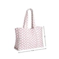 thumbnail image 2 of BUDAO00 French Country Floral Tote Bag for Women, Large Shoulder Shopper with Gingham Stripes, Ruffled Sides and Long Handles for Travel, Shopping, Work and Weekend Use (Pink), 2 of 6