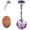 Purple, variant on G23 Titanium Belly Button Ring Hypoallergenic Belly Rings Internally Threaded Belly Button Piercing 14G 8-14mm Navel Piercing Jewelry with Round Cubic Zirconia