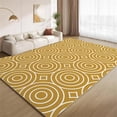 thumbnail image 1 of Circle Pattern Texture Rug 5x7ft Area Rugs Vintage Ginger Yellow Rugs Soft Washable Non Slip Carpet for Living Room Bedroom Entry Floor Mats, 1 of 7