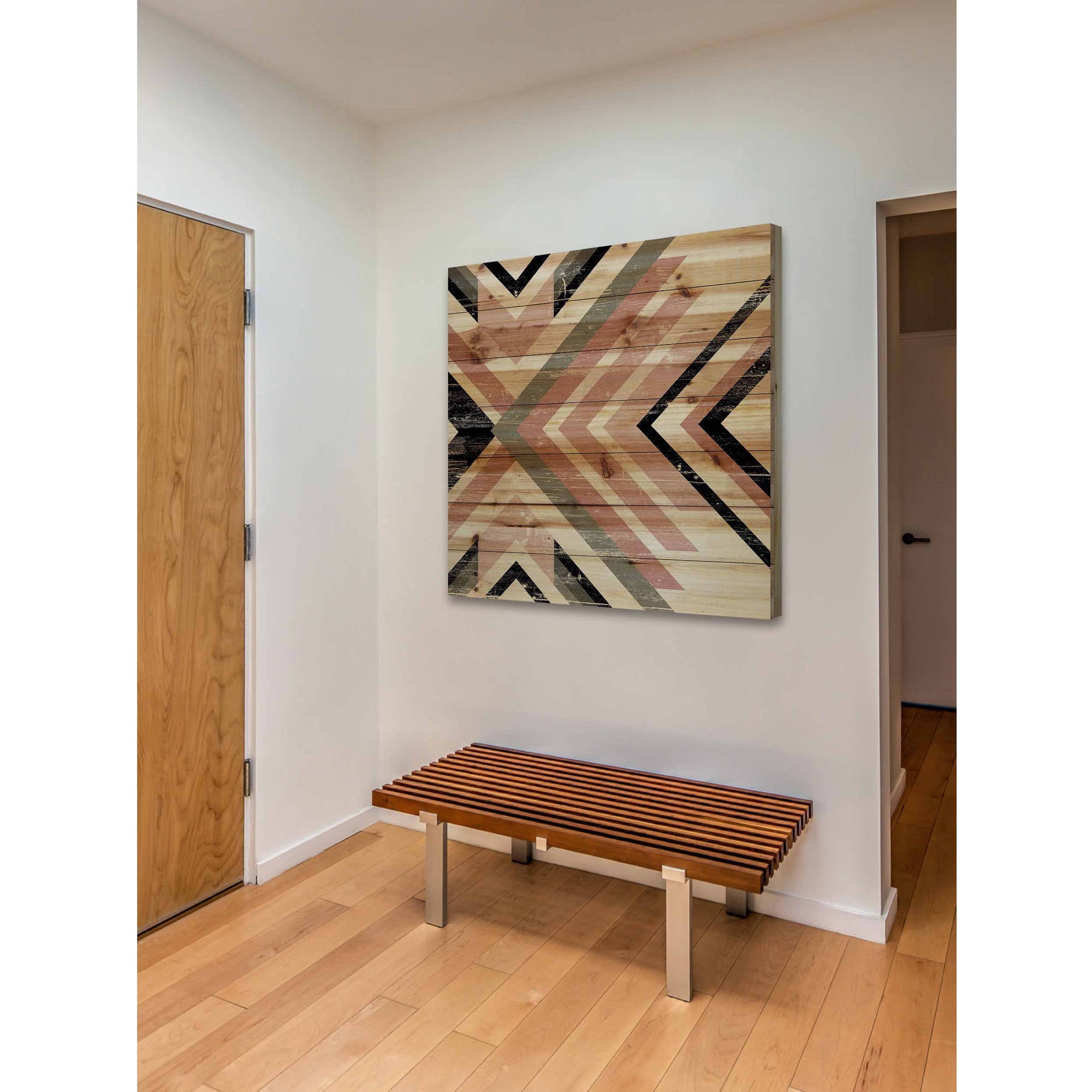 "Dueling Direction" Painting Print on Natural Pine Wood