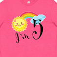 thumbnail image 4 of Inktastic I'm 5- Fifth Birthday Sun Rainbow Youth T-Shirt, 4 of 5