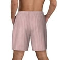 thumbnail image 4 of Balery Pink Stripes Mens Swim Trunks Swim Shorts for Men Quick Dry Inseam Beach Shorts with Compression Liner Pocket-Small, 4 of 9