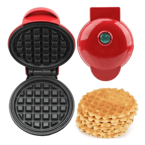 Mini Waflera Eléctrica Redondo Kazome M01 Máquinas Waffles Malubero Malu1360