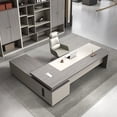 thumbnail image 2 of Minimalist Fashion Office Desk Nordic Long Drawers Wooden Single Designer Set Desk Tables Floor Mesa Computador House Furniture My Lux Decor Round, 2 of 30