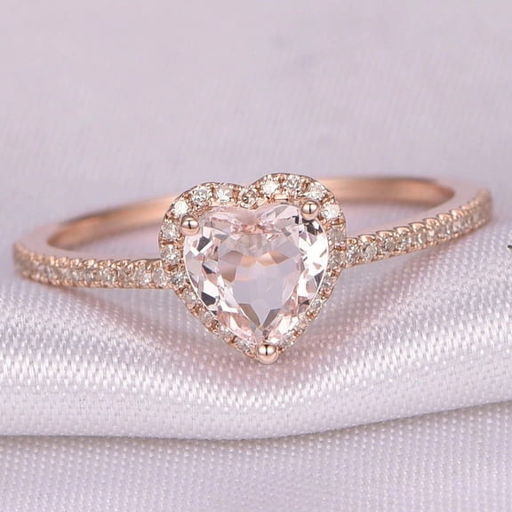 Womens Heart Shape Wedding Ring Alloy Simulated Diamond Micro Set Ring European Individually Packed White Gold