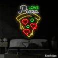 thumbnail image 4 of Craftnamesign Pizza Love Neon Sign, Pizza Restaurant Decor, Pizza Signage, 4 of 4
