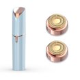 thumbnail image 1 of Parisian Blue Women's Facial Hair Remover with 18K Gold-Plated Stainless Steel Blade & LED Light - Painless Electric Razor for Lips, Chin, Neck, Cheeks & Eyebrows, Dermatologist Recommended, Includes, 1 of 6