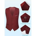 thumbnail image 4 of Tuxedos Suit for Men Slim Fit One-Button Suit with Shawl Lapel 4 Piece Suits Jacket Vest Pants Party Prom Set with Bow Tie, 4 of 5