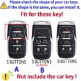 thumbnail image 2 of Key Fob Cover Compatible with Dodge Ram 1500 2500 3500 4500 5500 2019-2025 5 6 Button Metal Keychain Case Holder Protector, 2 of 9