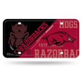 thumbnail image 1 of Plaque d'Immatriculation en Métal Arkansas Razorbacks, 1 of 1
