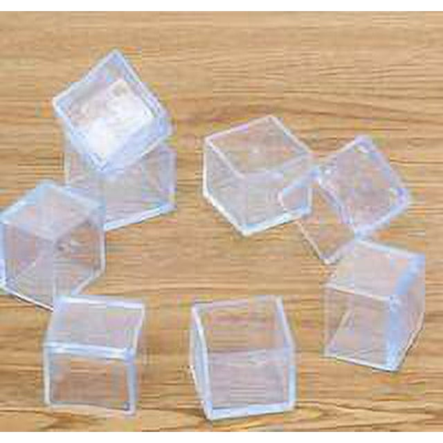Qualitygoods 4pcs/set Table Foot Cap Rubber Chair Leg Protector Square Furniture Floor Foot Pad