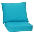 thumbnail image 1 of Gymax 2PCS Deep Seat Chair Cushion Pads Set Indoor Outdoor W/ Rope Belts Turquoise, 1 of 10