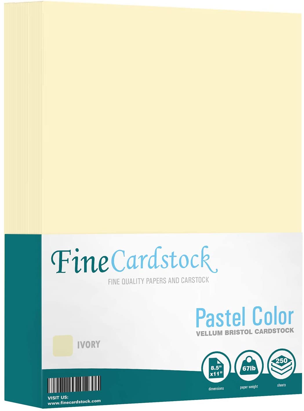 Color Cardstock Paper 67 Vellum Bristol, Sizes 8.5 x 11