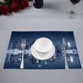 thumbnail image 2 of MKHERT Manhattan at Night New York City View from Brooklyn Placemats Table Mats for Dining Room Kitchen Table Decoration 12x18 inch,Set of 6, 2 of 4