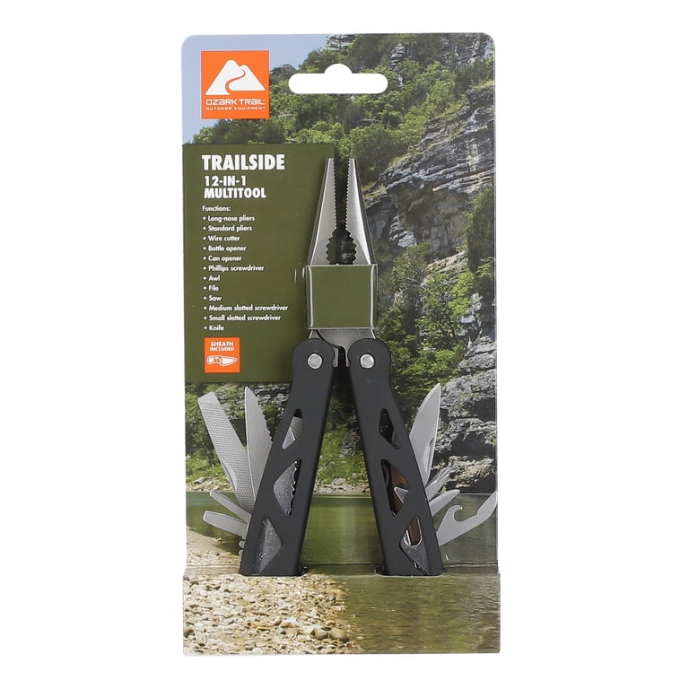 Ozark Trail Trailside 12-in-1 Multitool Black - Walmart.com
